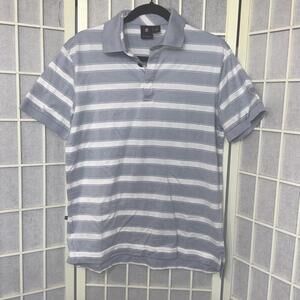 Victorinox Preppy Designer Quiet Luxury Striped Pima Cotton Golf Polo Shirt Smal